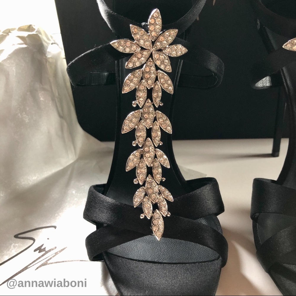 GIUSEPPE ZANOTTI Black 💎 Celebrity Heels - NEW - Picture 2 of 8